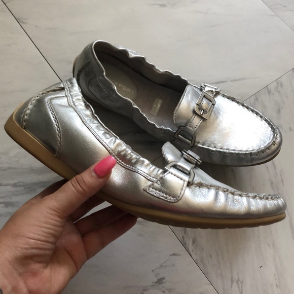 rockport silver shoes